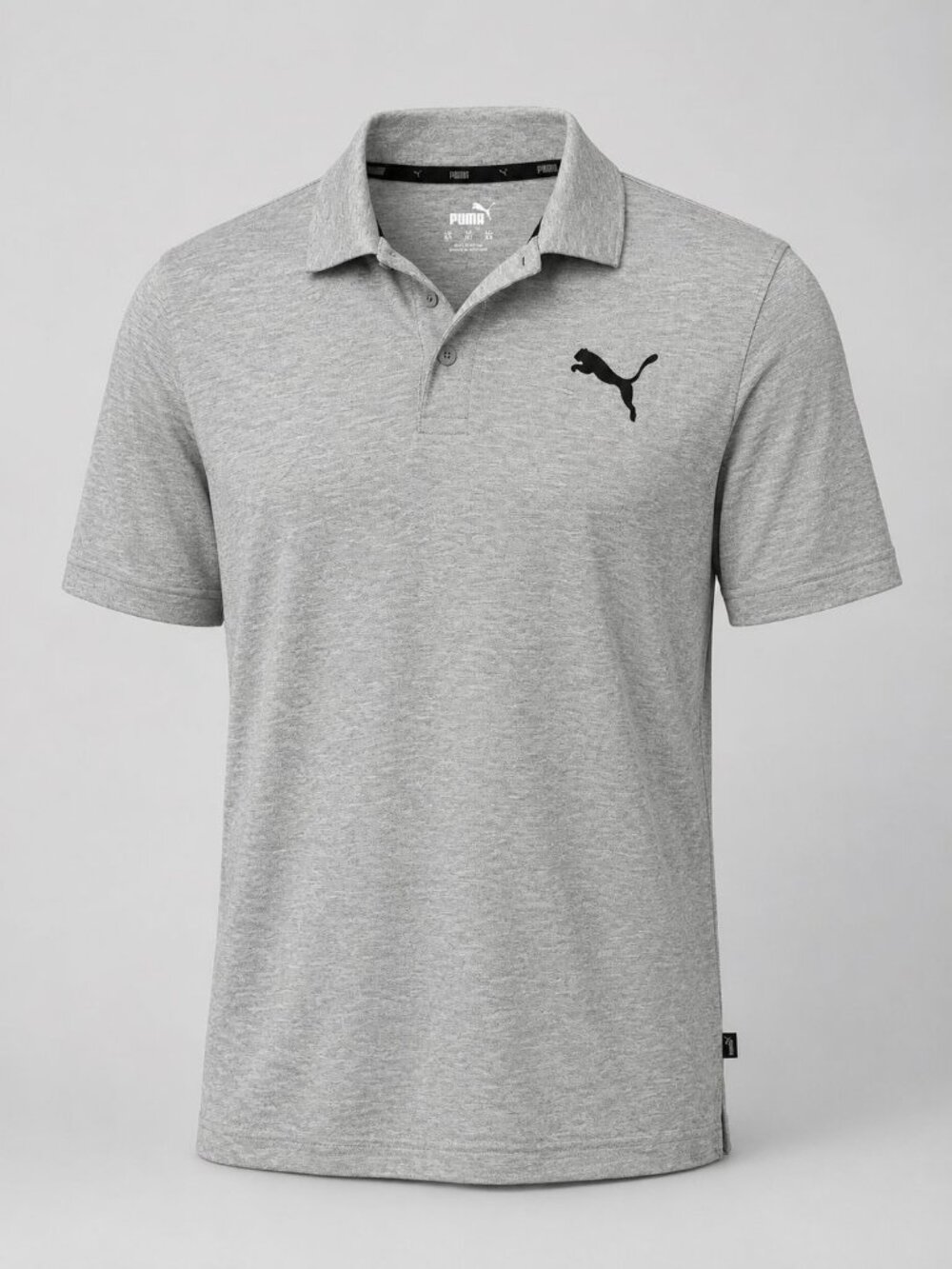 Puma Mens XL Tall Polo Shirt Gray Classic Fit Short Sleeves Embroidered Logo XLT